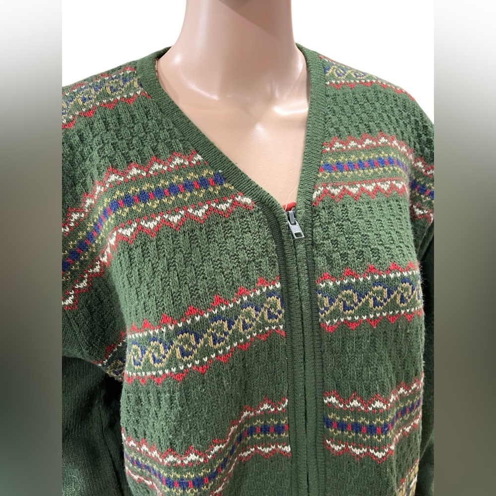 Vintage Bobbie Brooks southwestern zip up Cottagecore Cardigan-L/XL - Picture 4 of 5